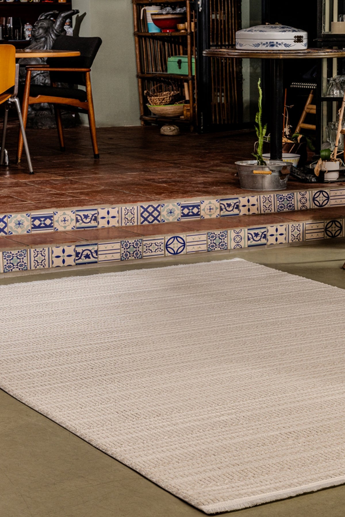 Boyut BY010 Krem Yumuşak Dokulu Salon Mutfak Koridor Oturma Odası Yolluk Halı Makine Halısı