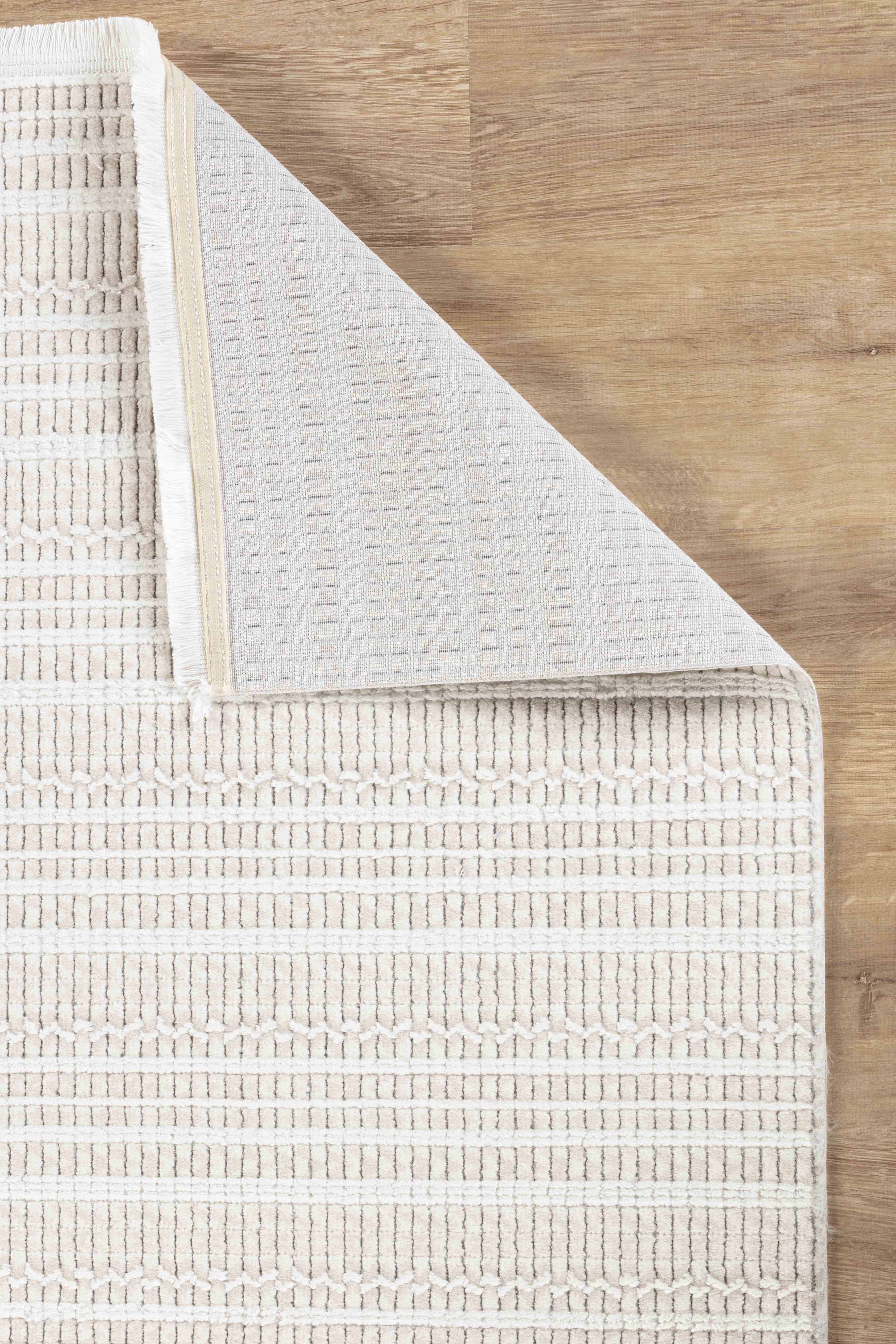 Boyut BY010 Krem Yumuşak Dokulu Salon Mutfak Koridor Oturma Odası Yolluk Halı Makine Halısı