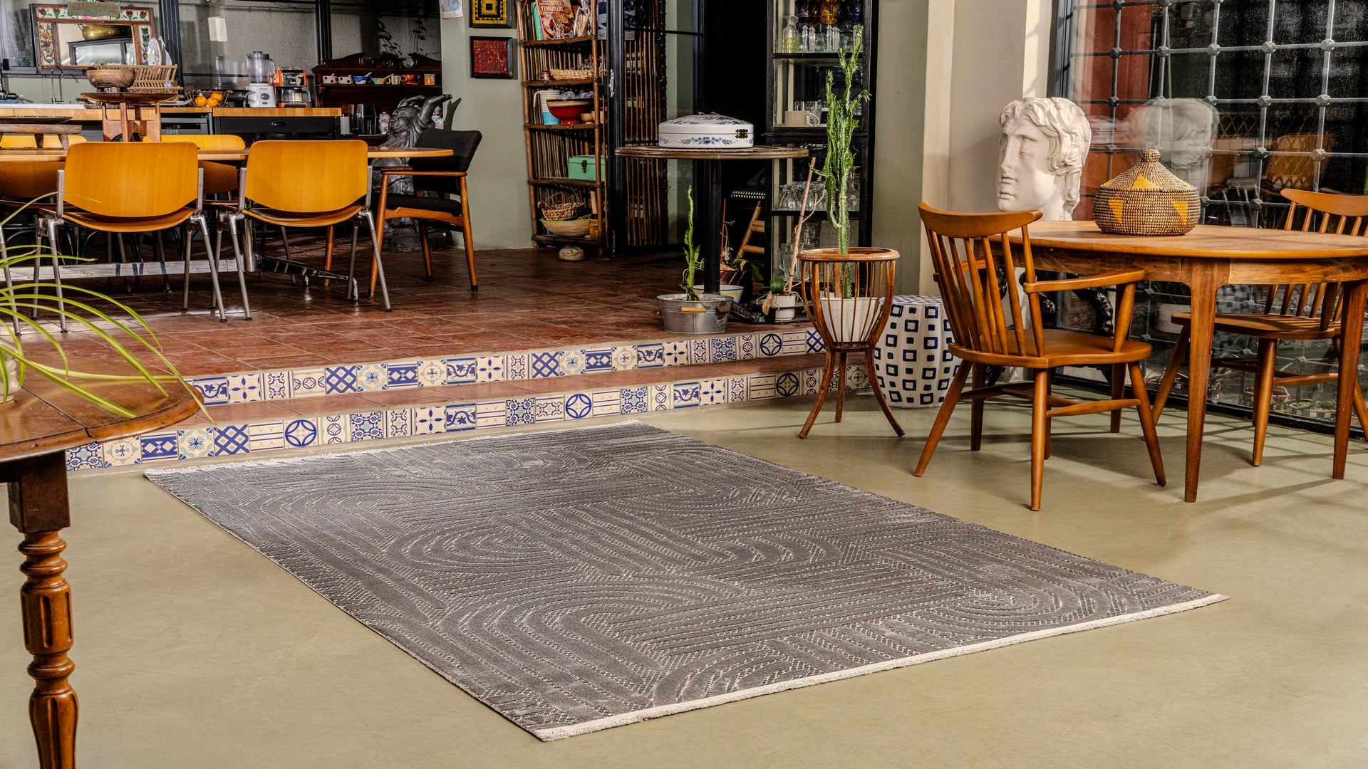 Boyut BY044 Antrasit Yumuşak Dokulu Salon Mutfak Koridor Oturma Odası Yolluk Halı Makine Halısı