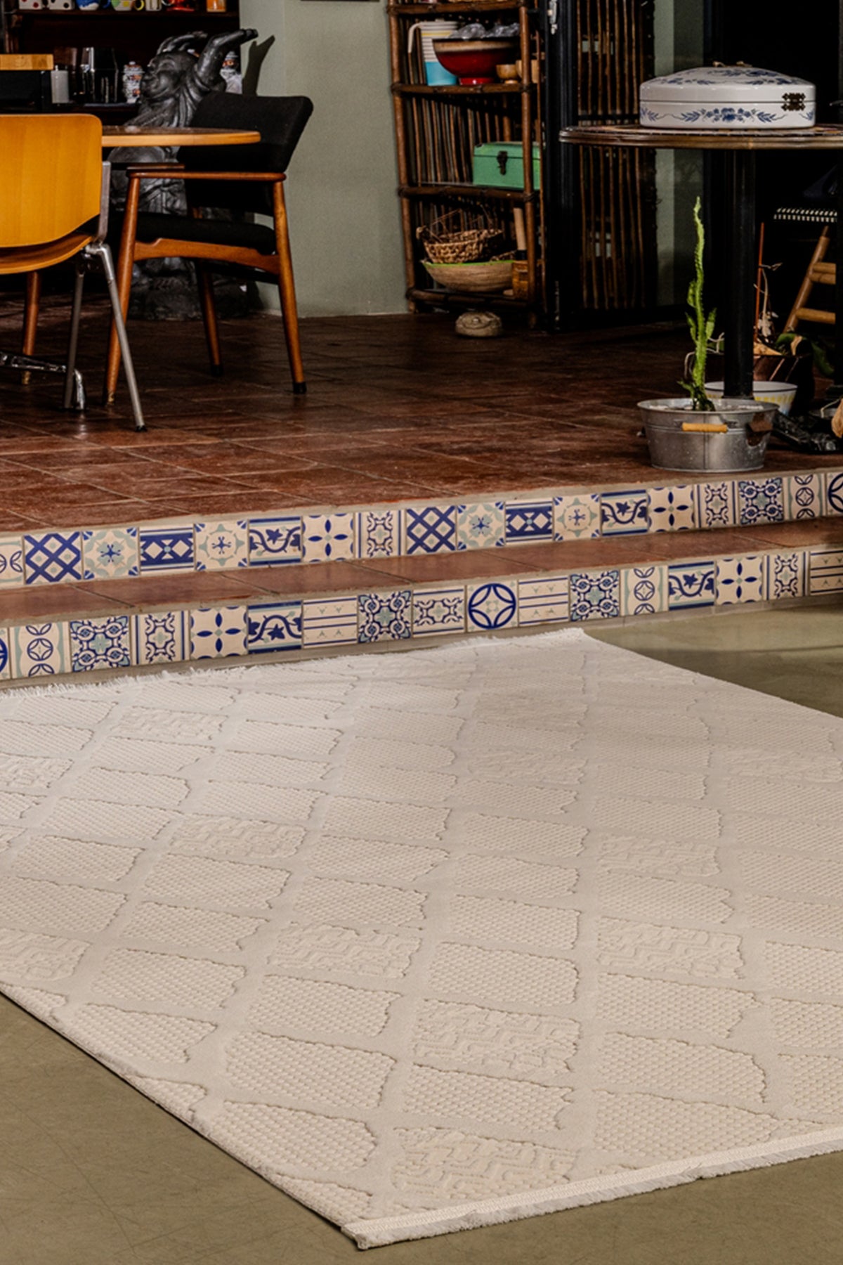 Boyut BY053 Bej Yumuşak Dokulu Salon Mutfak Koridor Oturma Odası Yolluk Halı Makine Halısı