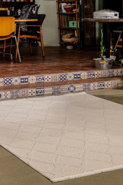 Boyut BY053 Bej Yumuşak Dokulu Salon Mutfak Koridor Oturma Odası Yolluk Halı Makine Halısı