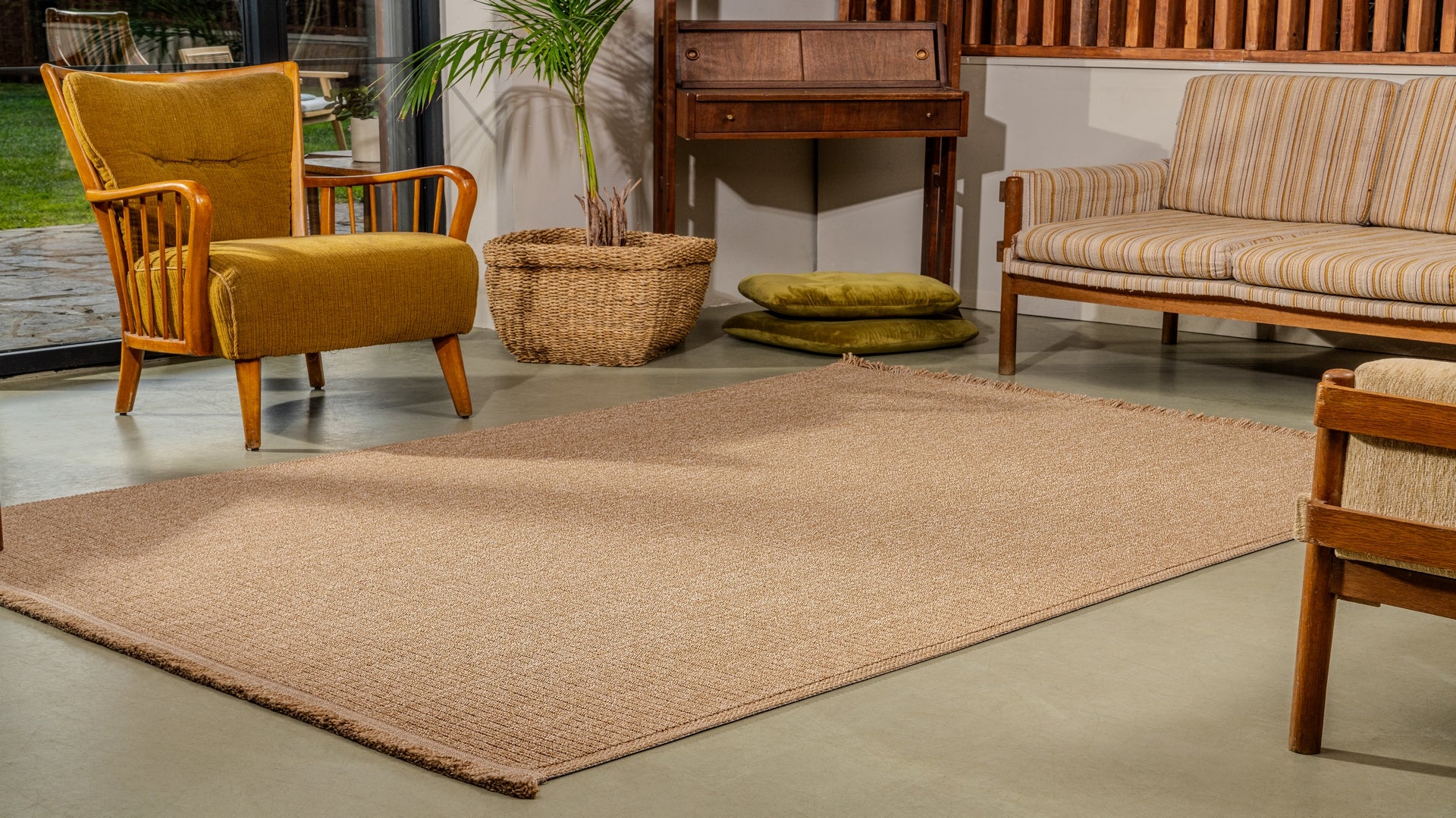 Bravvo BR001 Kahverengi Hav Toz Vermez Salon Mutfak Koridor Oturma Odası Yolluk Dokuma Kilim