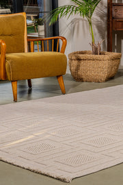 Bravvo BR008 Bej Hav Toz Vermez Salon Mutfak Koridor Oturma Odası Yolluk Dokuma Kilim