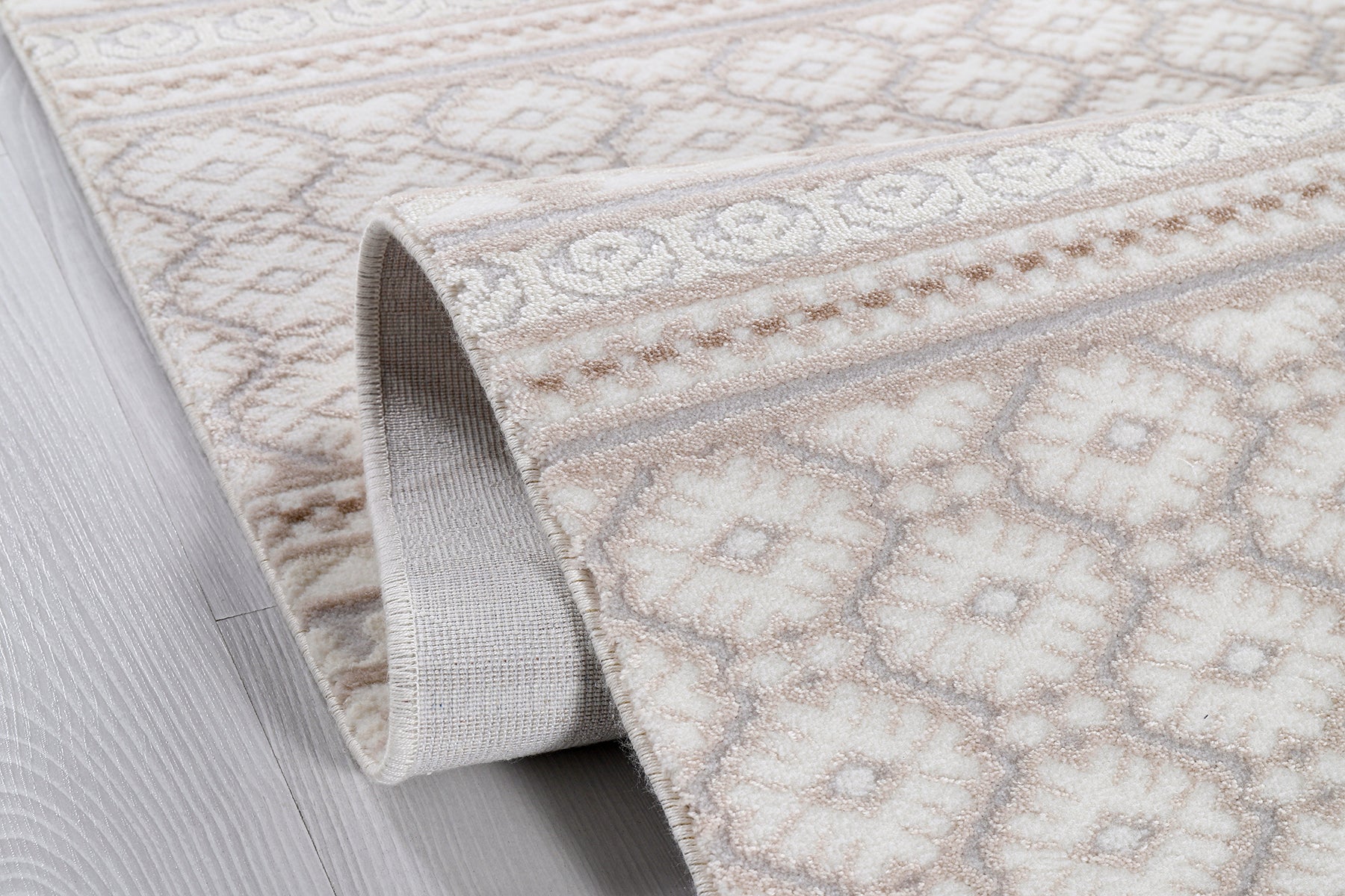 Bristol BI005 Krem/Bej Uzun Ömürlü Yumuşak Dokulu Salon Mutfak Koridor Oturma Odası Yolluk Halı