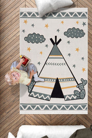 Çok Renkli Yumuşak Dokulu Çift Taraflı Yıkanabilir Pamuk Saçaklı Dokuma Dekoratif Kilim Halı