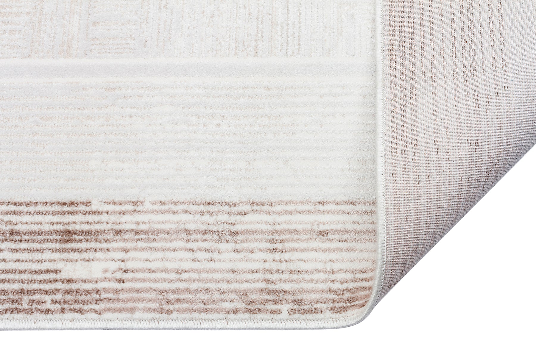 Cunda CN001 Bej-Kahve Uzun Ömürlü Yumuşak Dokulu Salon Mutfak Koridor Oturma Odası Yolluk Halı