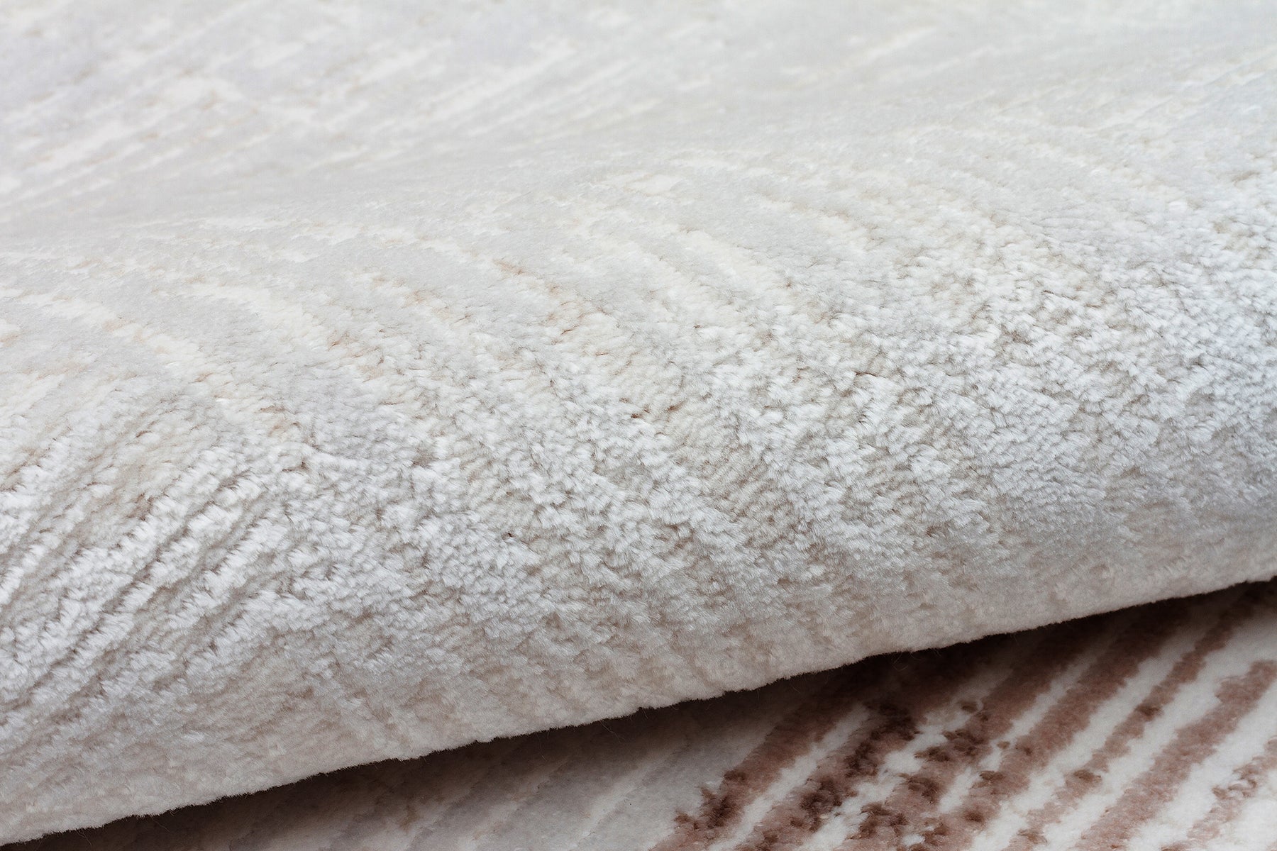 Cunda CN001 Bej-Kahve Uzun Ömürlü Yumuşak Dokulu Salon Mutfak Koridor Oturma Odası Yolluk Halı