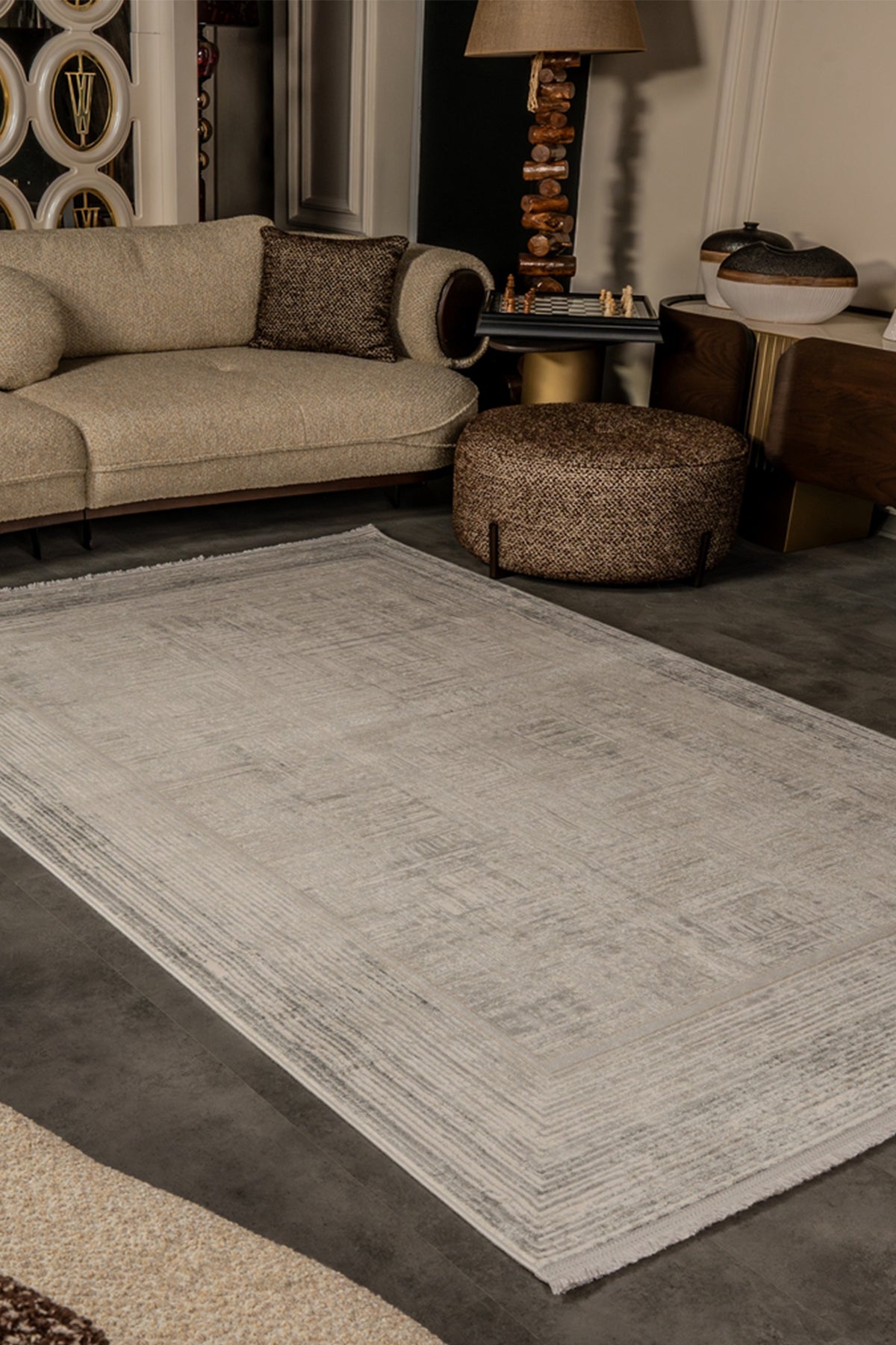 Cunda CN002 Bej Uzun Ömürlü Yumuşak Dokulu Salon Mutfak Koridor Oturma Odası Yolluk Halı