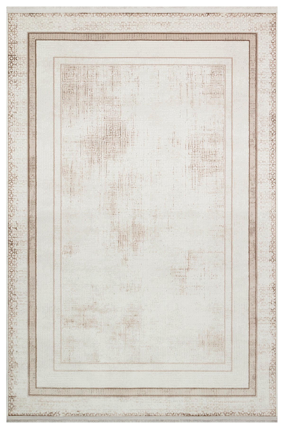 Cunda CN003 Bej Uzun Ömürlü Yumuşak Dokulu Salon Mutfak Koridor Oturma Odası Yolluk Halı