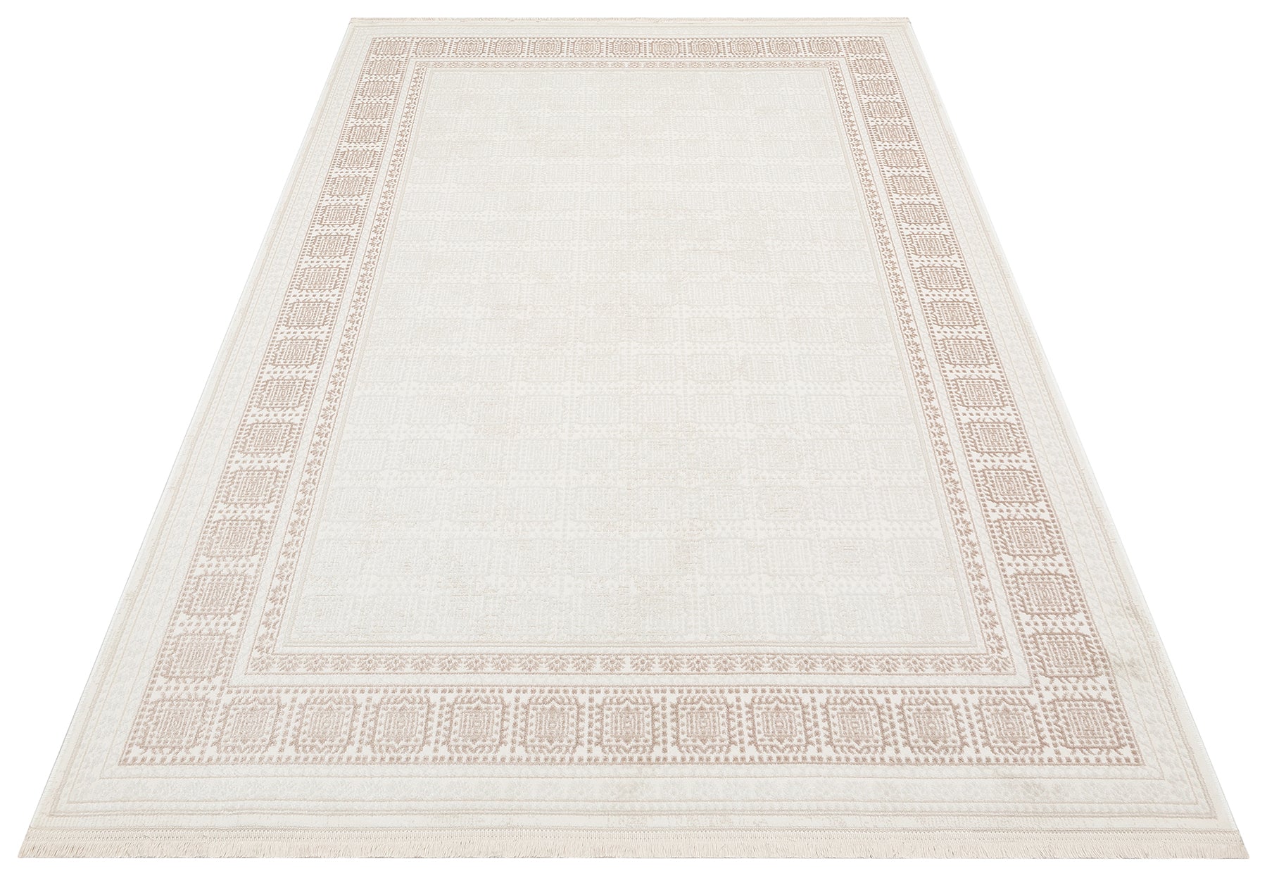 Cunda CN005 Bej Uzun Ömürlü Yumuşak Dokulu Salon Mutfak Koridor Oturma Odası Yolluk Halı