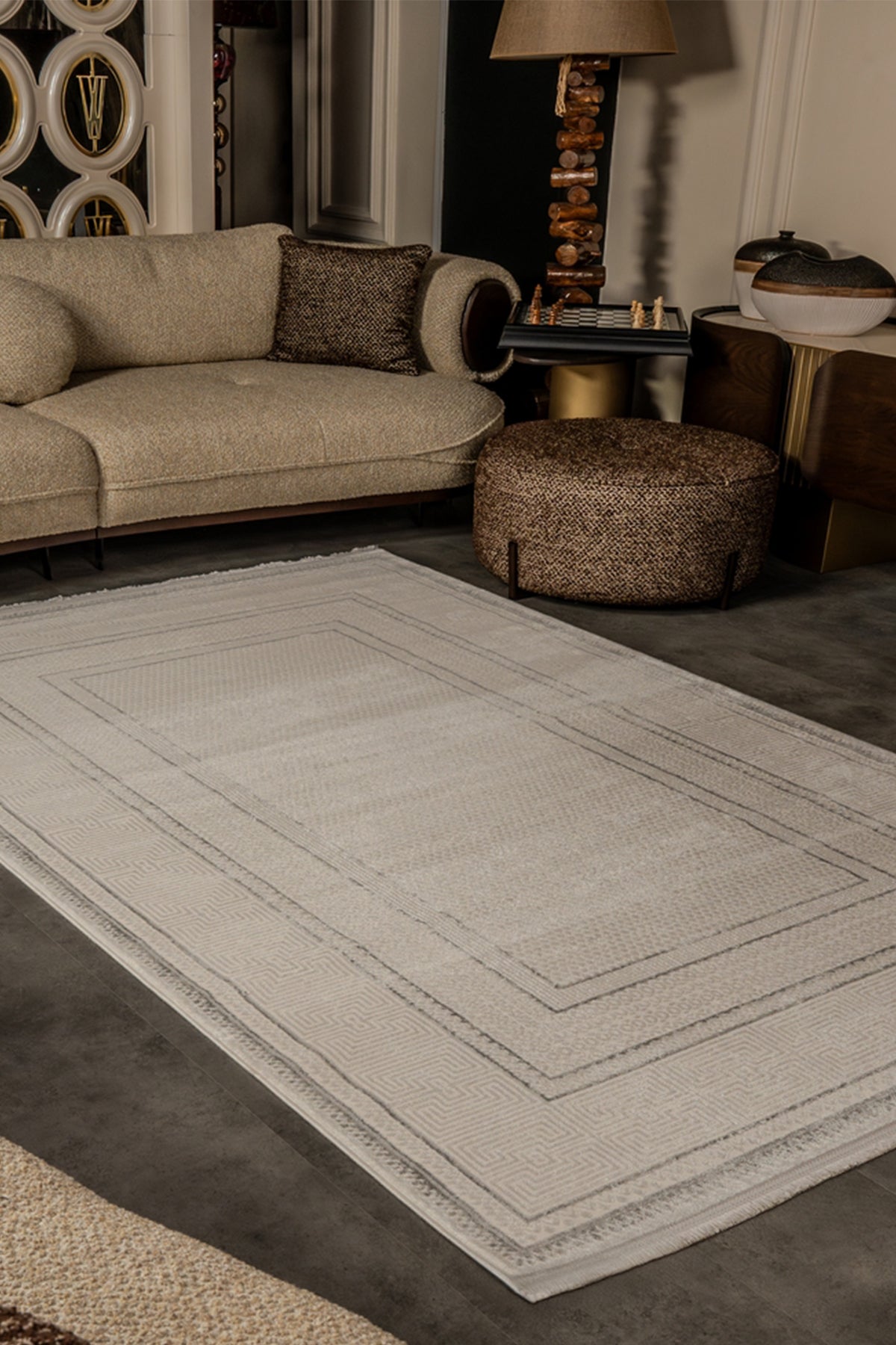 Cunda CN006 Bej Uzun Ömürlü Yumuşak Dokulu Salon Mutfak Koridor Oturma Odası Yolluk Halı