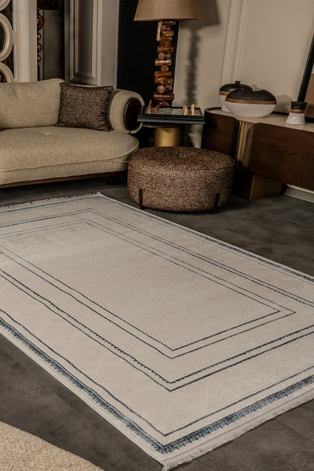 Cunda CN007 Bej Uzun Ömürlü Yumuşak Dokulu Salon Mutfak Koridor Oturma Odası Yolluk Halı