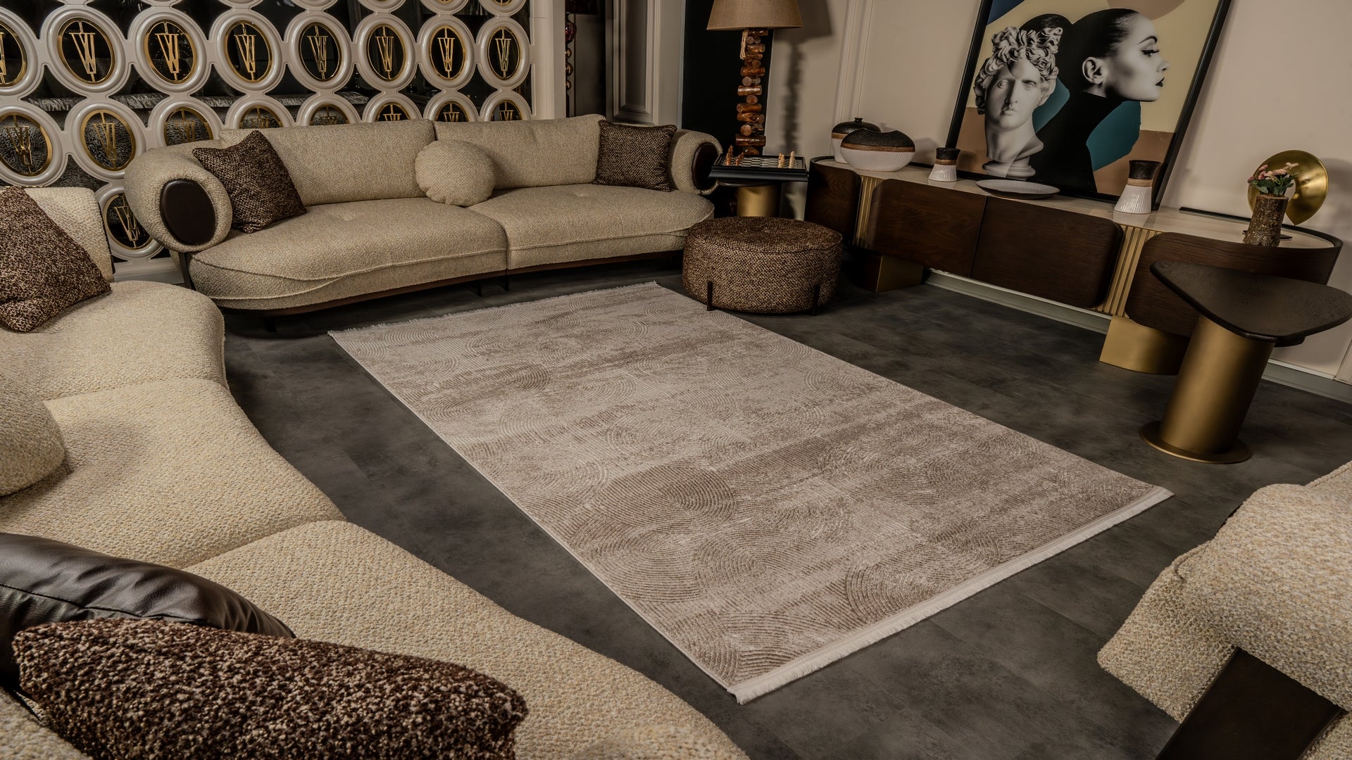 Cunda CN011 Vizon Uzun Ömürlü Yumuşak Dokulu Salon Mutfak Koridor Oturma Odası Yolluk Halı