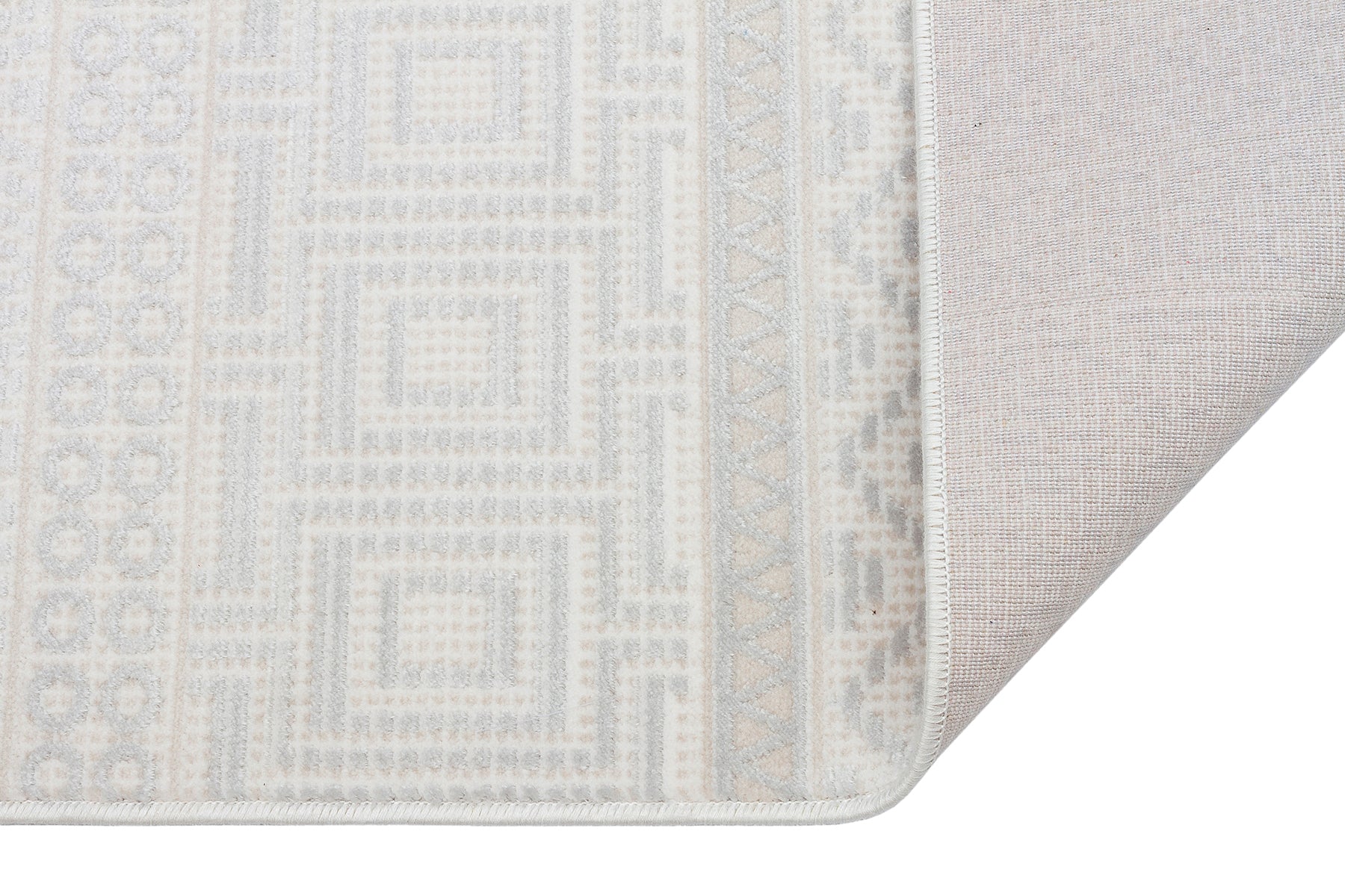 Cunda CN012 Beige Strapazierfähiger, weicher Läufer für Wohnzimmer, Küche, Flur, Aufenthaltsraum