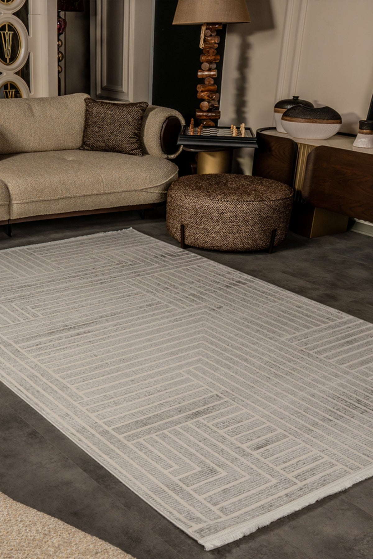 Cunda CN015 Gri Uzun Ömürlü Yumuşak Dokulu Salon Mutfak Koridor Oturma Odası Yolluk Halı