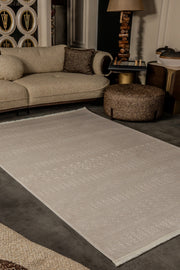 Cunda CN020 Bej Uzun Ömürlü Yumuşak Dokulu Salon Mutfak Koridor Oturma Odası Yolluk Halı