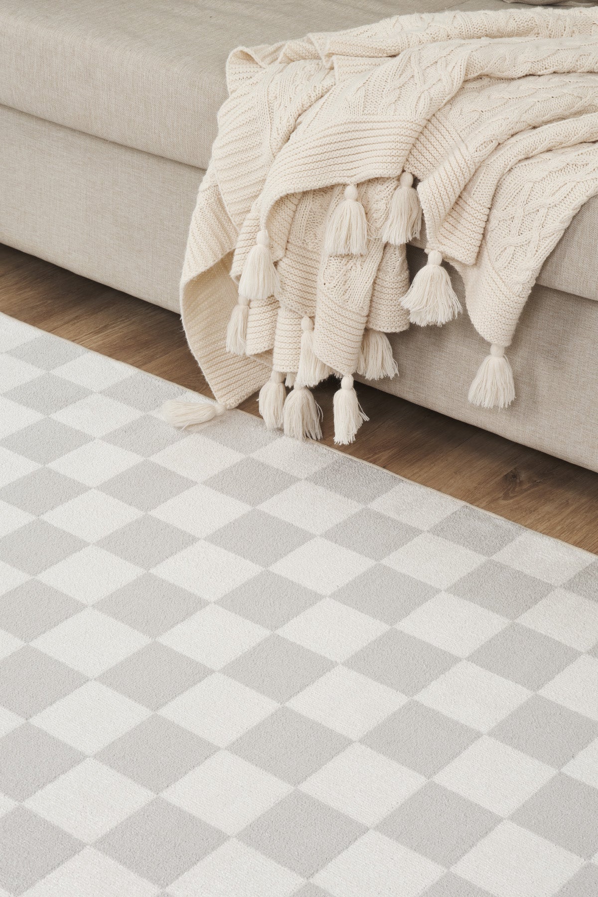 Damas 4002 Gri Hav Toz Vermez Salon Mutfak Koridor Oturma Odası Yolluk Halı Makine Halısı