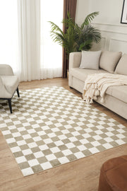 Damas 4003 Yeşil Hav Toz Vermez Salon Mutfak Koridor Oturma Odası Yolluk Halı Makine Halısı