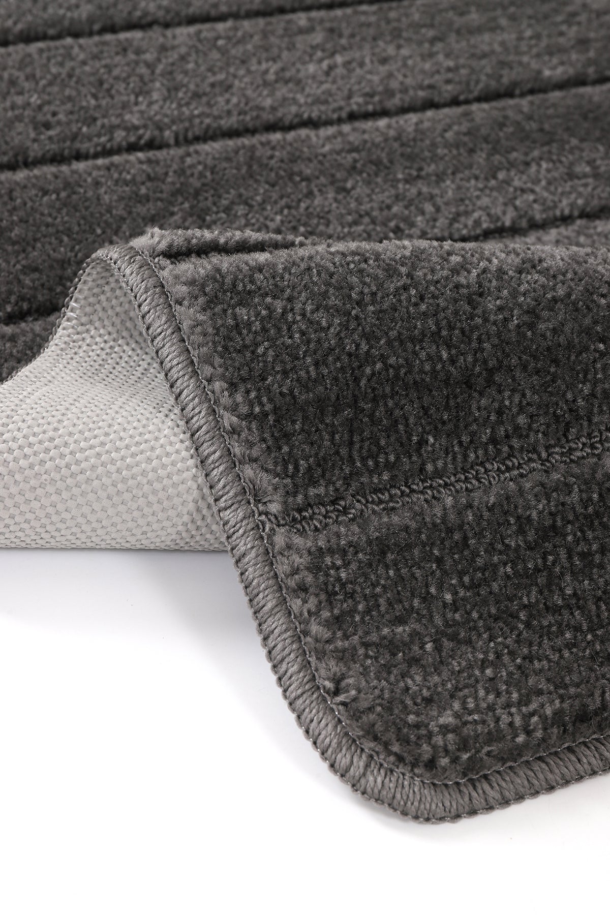 Doğal Kaymaz Taban Banyo Paspas Set Yumuşak Dokulu Su Emici Yıkanabilir Yeni Çizgili Set 50x80-50x40