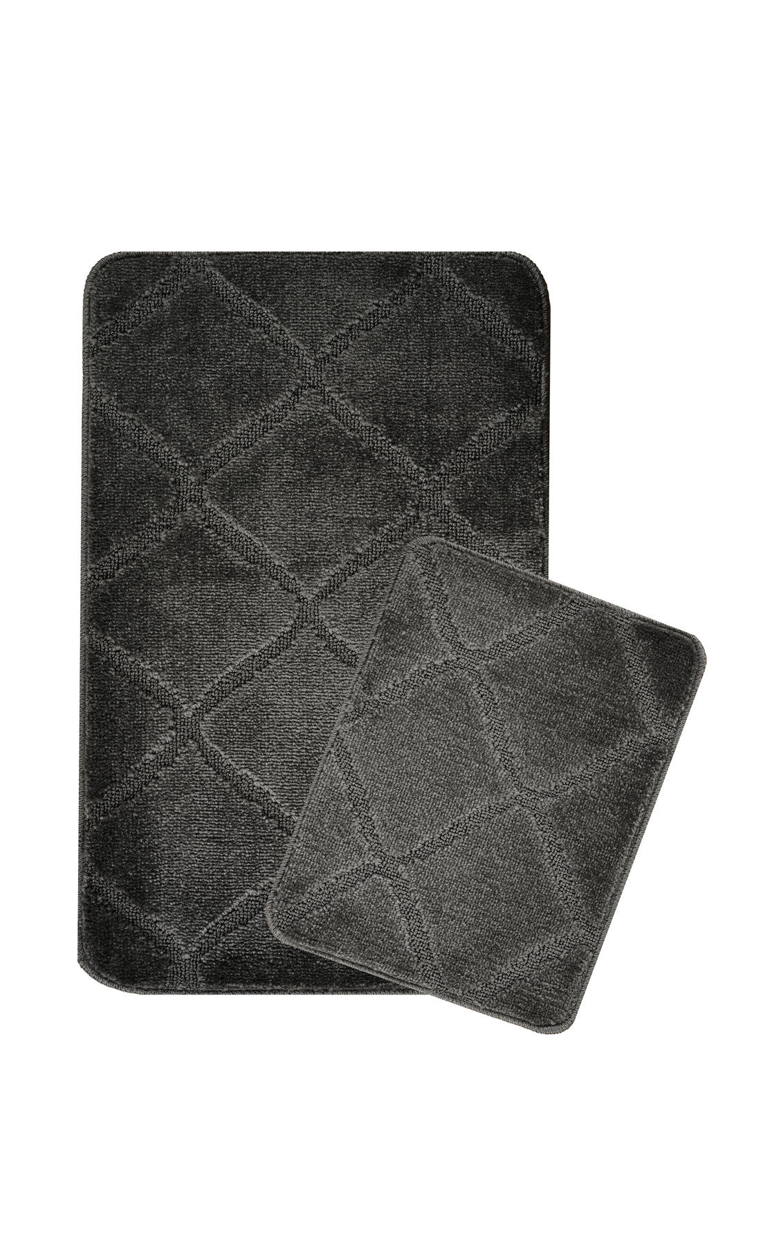 Doğal Kaymaz Taban Banyo Paspas Seti Uzun Ömürlü Yumuşak Dokulu Su Emici Yıkanabilir Çizgili Set 50x80-50x40