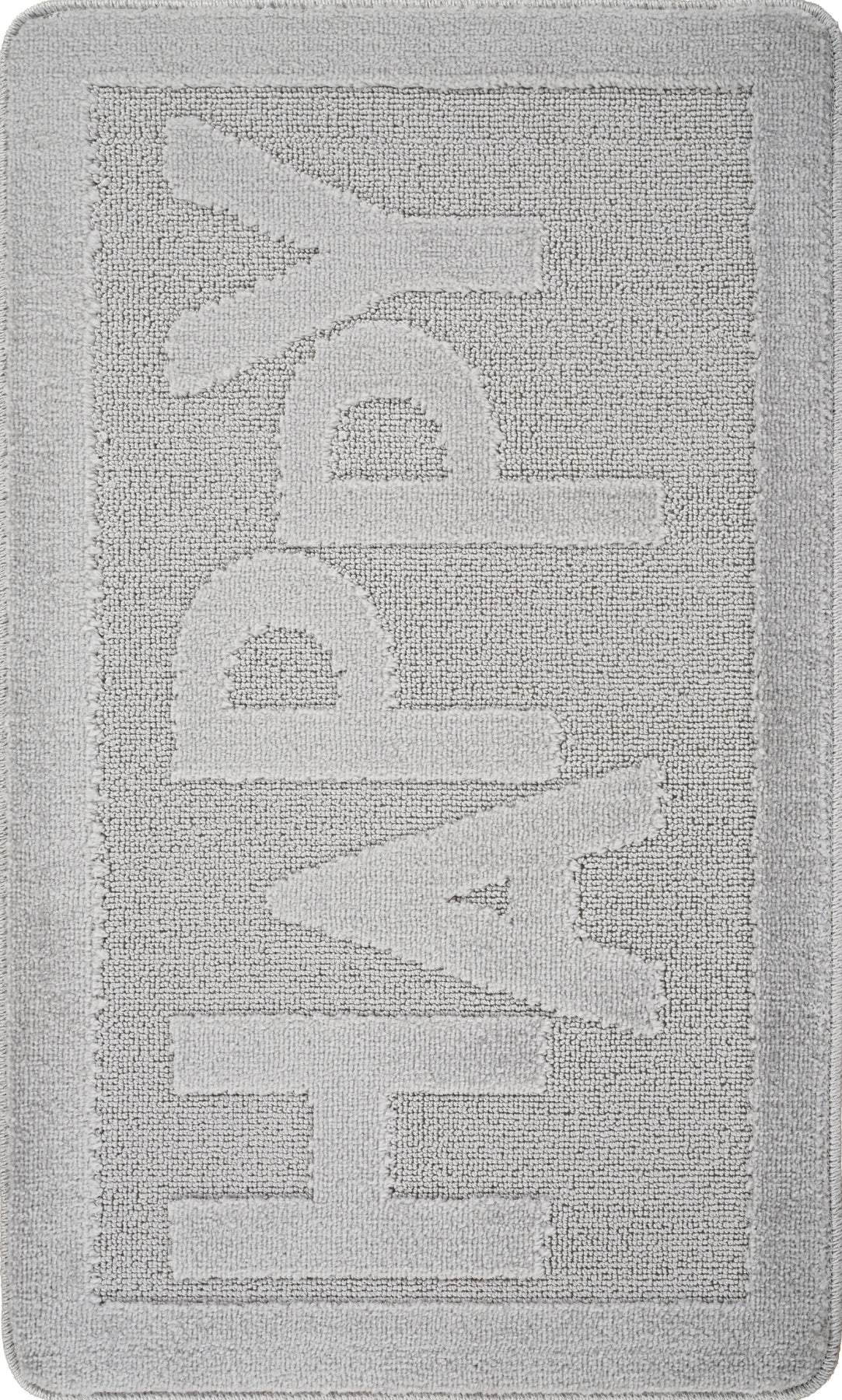 Doğal Kaymaz Taban Banyo Paspas Uzun Ömürlü Yumuşak Dokulu Su Emici Yıkanabilir Yazılı Paspas Happy 60x100