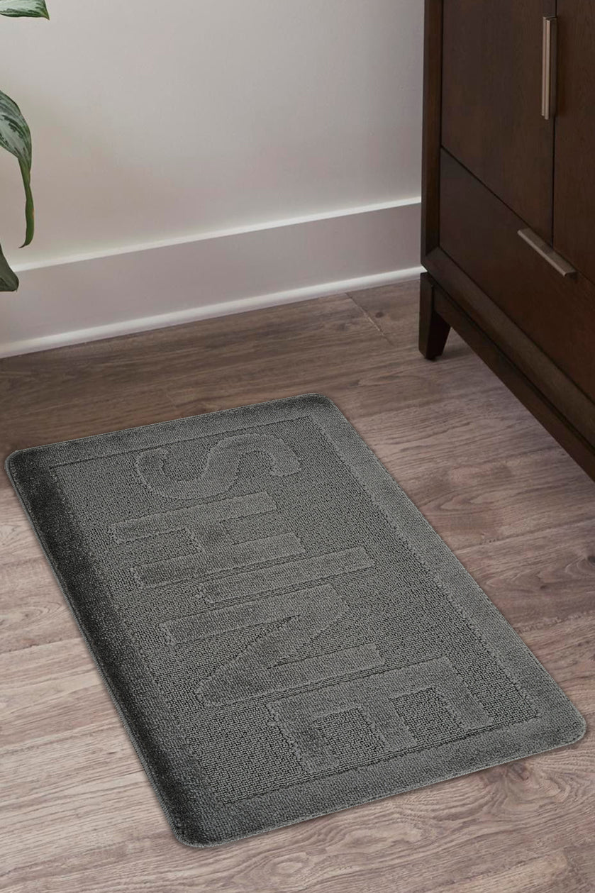 Doğal Kaymaz Taban Banyo Paspas Uzun Ömürlü Yumuşak Dokulu Su Emici Yıkanabilir Yazılı Paspas Shine 60x100