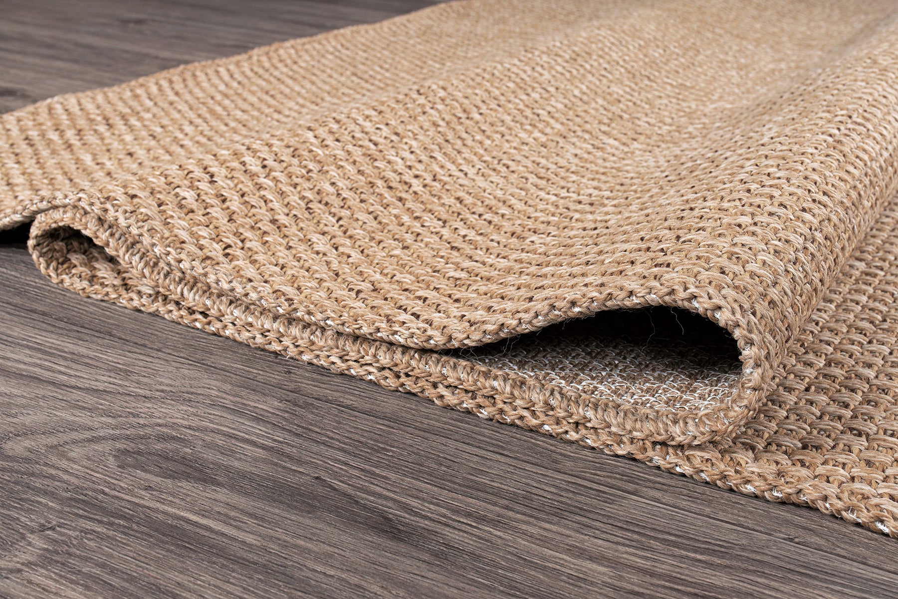 Doku DH001 Brown Non-Shedding, Dust-Free Woven Rug for Living Room, Kitchen, Hallway, Sitting Room