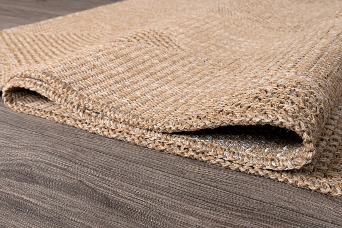 Doku DH002 Brown Non-Shedding, Dust-Free Woven Rug for Living Room, Kitchen, Hallway, Sitting Room