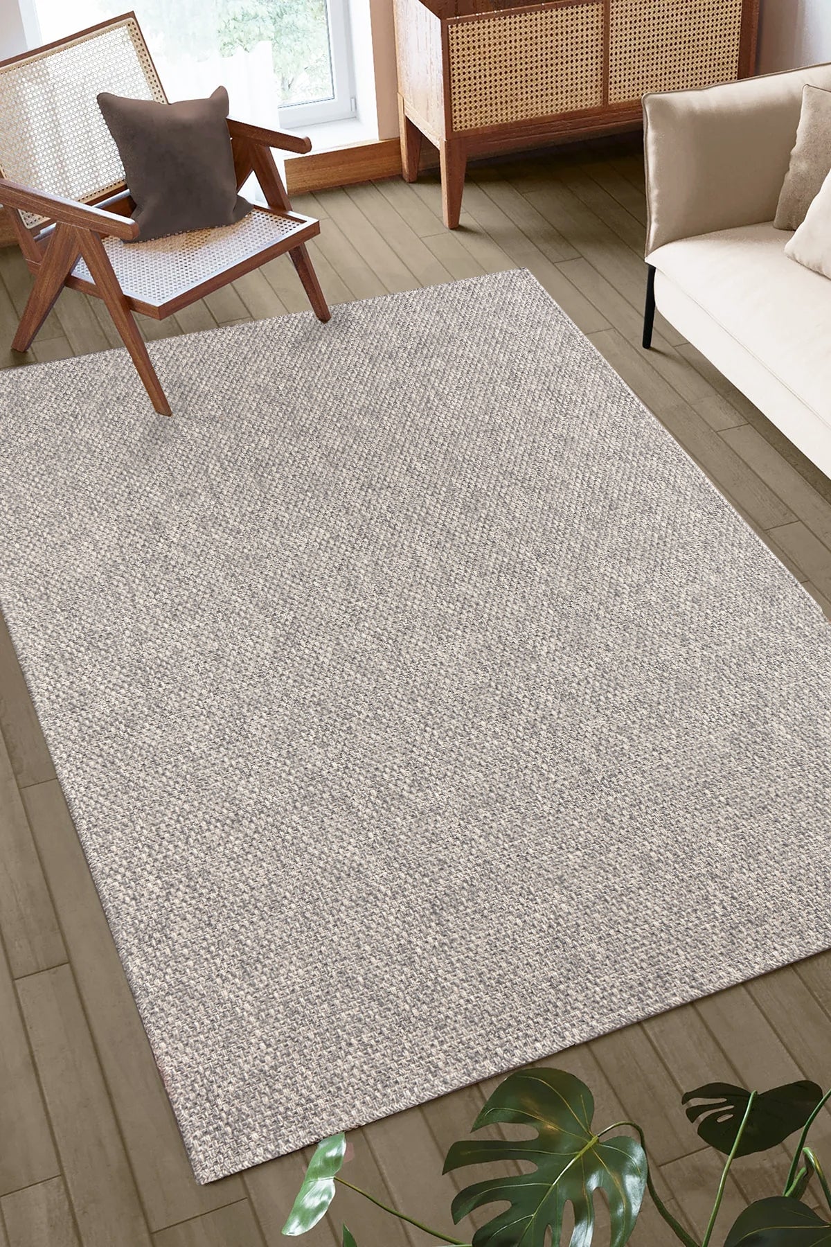 Doku DH003 Gri  Hav Toz Vermez Salon Mutfak Koridor Oturma Odası Yolluk Dokuma Kilim