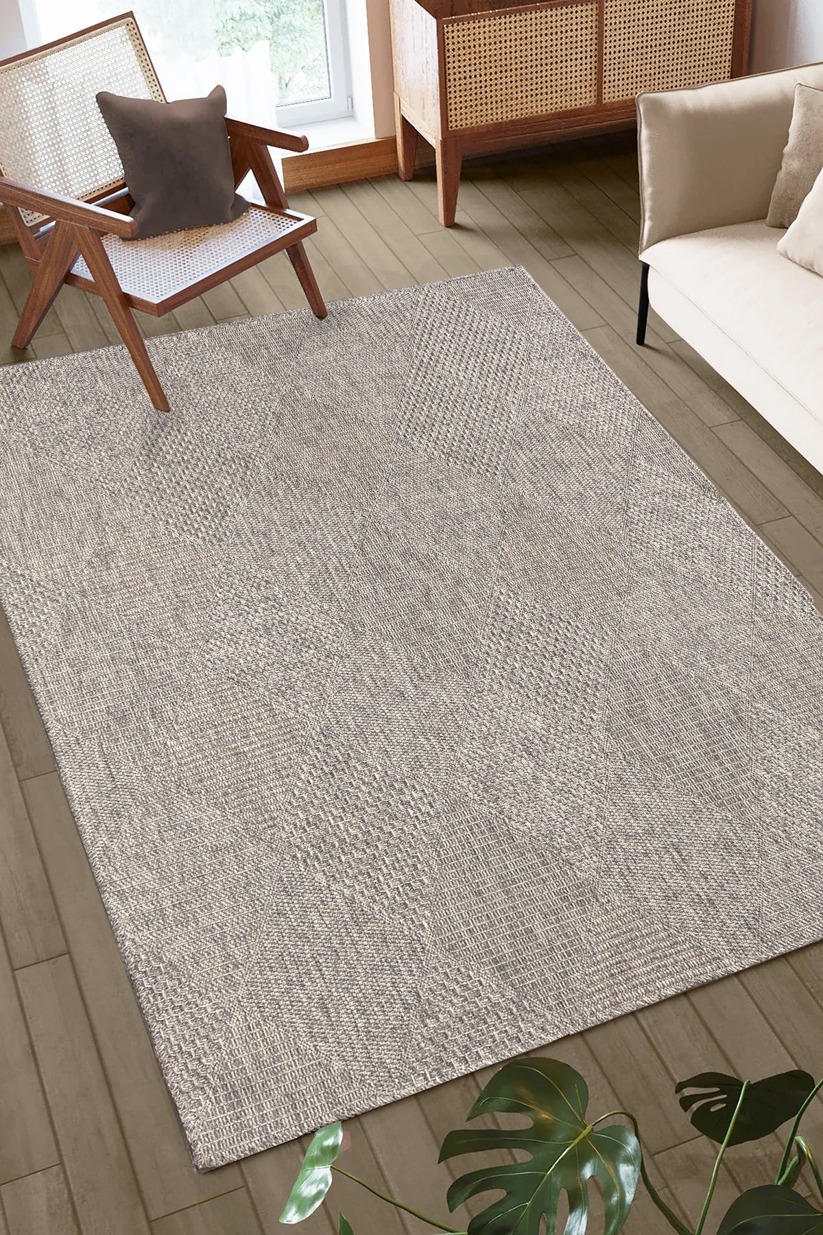 Doku DH004 Gri Hav Toz Vermez Salon Mutfak Koridor Oturma Odası Yolluk Dokuma Kilim