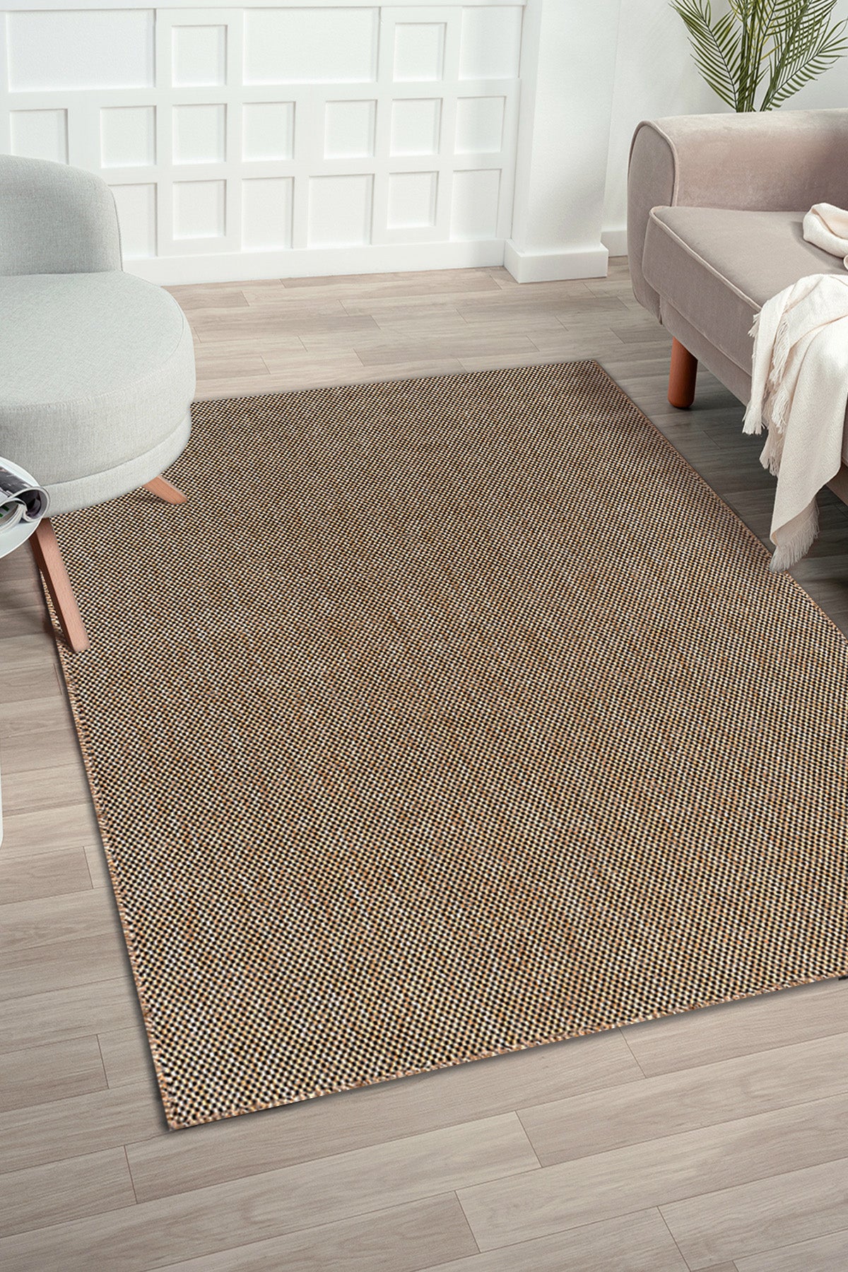 Doku DH006 Kahverengi Hav Toz Vermez Salon Mutfak Koridor Oturma Odası Yolluk Dokuma Kilim