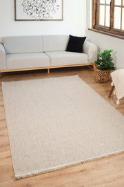 EcoLoop EC001 Weißer, fusselfreier, weicher Läufer für Wohnzimmer, Küche, Flur und Aufenthaltsraum