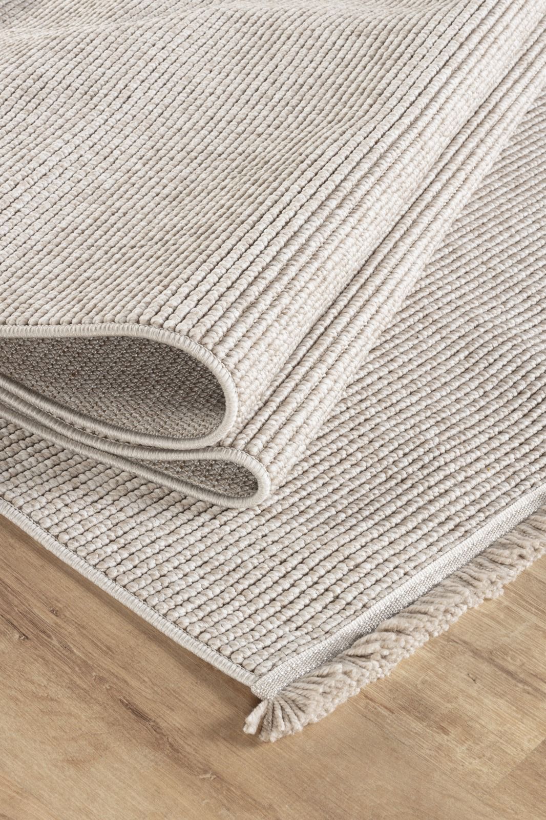 EcoLoop EC001 Weißer, fusselfreier, weicher Läufer für Wohnzimmer, Küche, Flur und Aufenthaltsraum