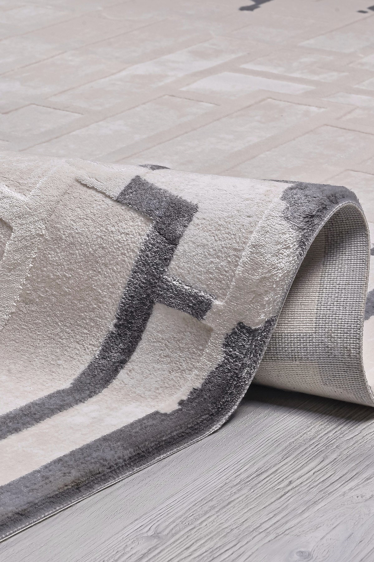 Elkenz 7560 Ekru Uzun Ömürlü Yumuşak Dokulu Salon Mutfak Koridor Oturma Odası Yolluk Halı