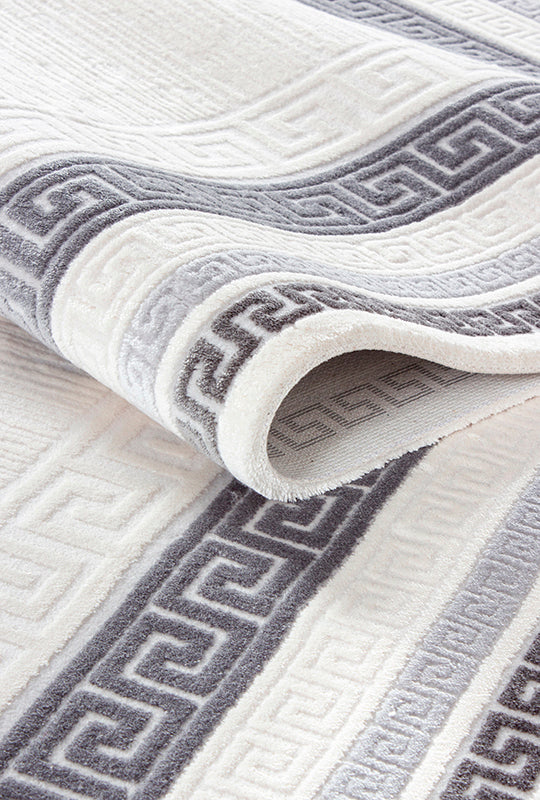 Elkenz EK004 Beyaz Uzun Ömürlü Yumuşak Dokulu Salon Mutfak Koridor Oturma Odası Yolluk Halı