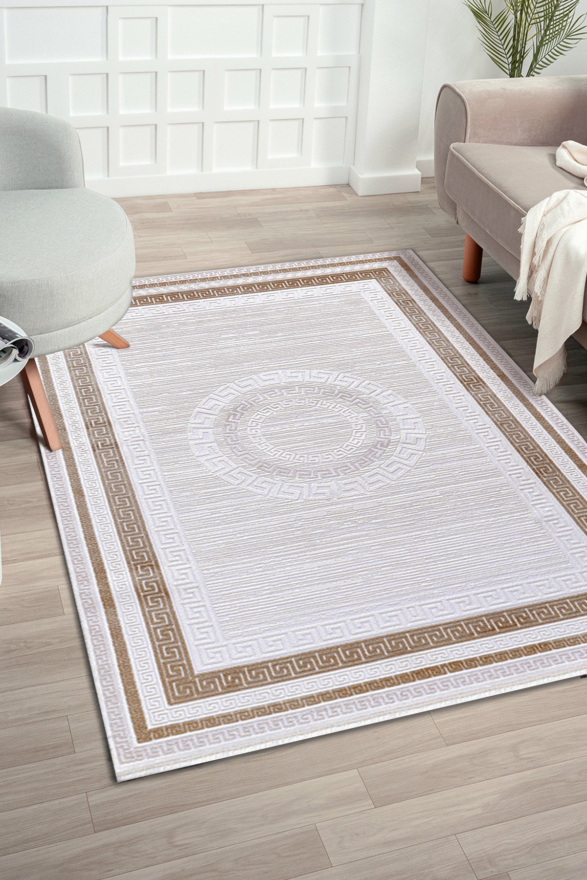 Elkenz EK005 Beyaz Uzun Ömürlü Yumuşak Dokulu Salon Mutfak Koridor Oturma Odası Yolluk Halı