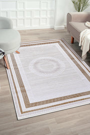 Elkenz EK005 Beyaz Uzun Ömürlü Yumuşak Dokulu Salon Mutfak Koridor Oturma Odası Yolluk Halı