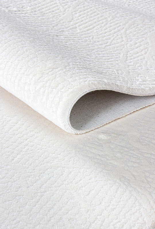 Elkenz EK007 Beyaz Uzun Ömürlü Yumuşak Dokulu Salon Mutfak Koridor Oturma Odası Yolluk Halı