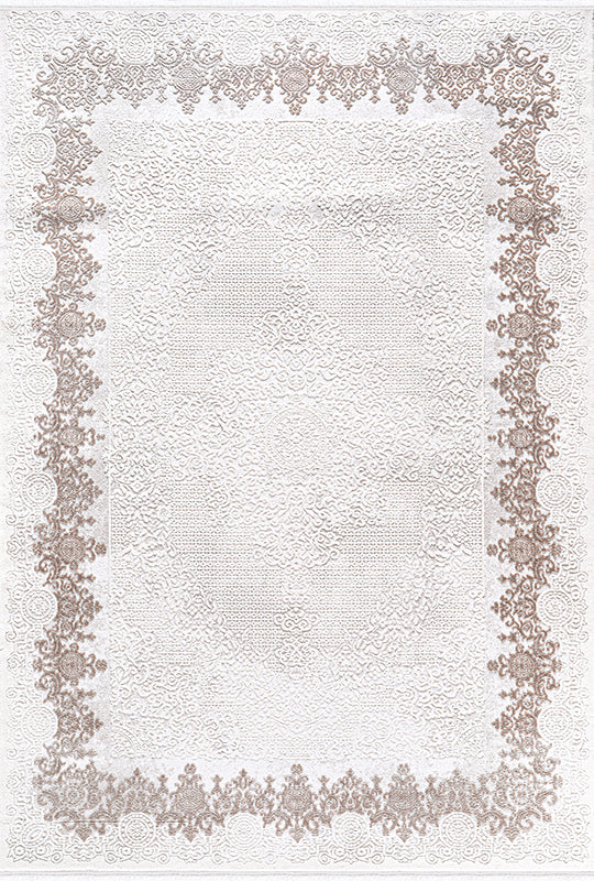 Elkenz EK010 Beyaz Uzun Ömürlü Yumuşak Dokulu Salon Mutfak Koridor Oturma Odası Yolluk Halı