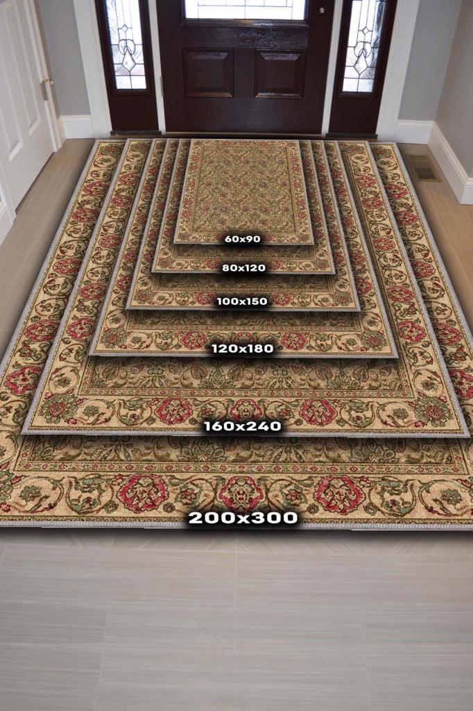 Etnik Moğol Desenli Bej Kırmızı Çiçek Desenli Halı, Maksimalist Ev Dekoru, Yıkanabilir Dokuma Pamuk Tabanlı Kaymaz Tabanlı Halı