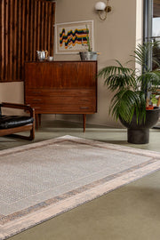 Gallery 1162 Bej Uzun Ömürlü Yumuşak Dokulu Salon Mutfak Koridor Oturma Odası Yolluk Halı