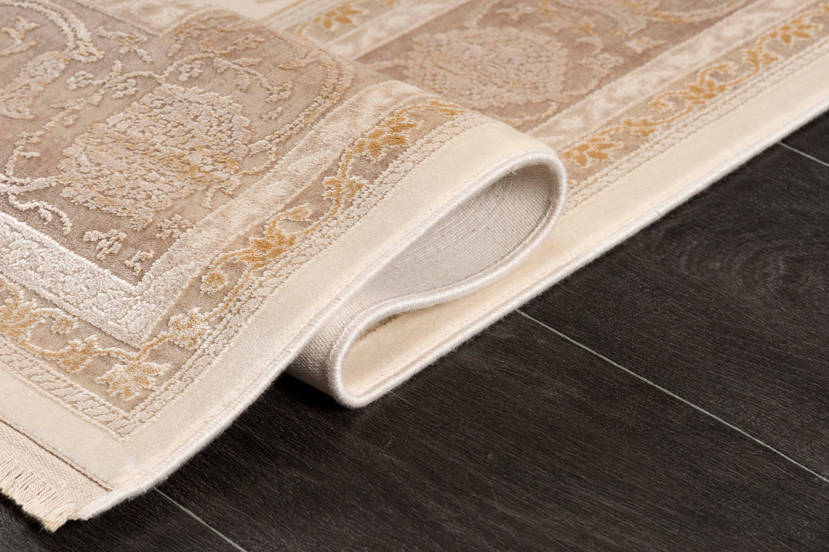 Gallery 1163 Beige Strapazierfähiger, weicher Läuferteppich für Wohnzimmer, Küche, Flur oder Aufenthaltsraum