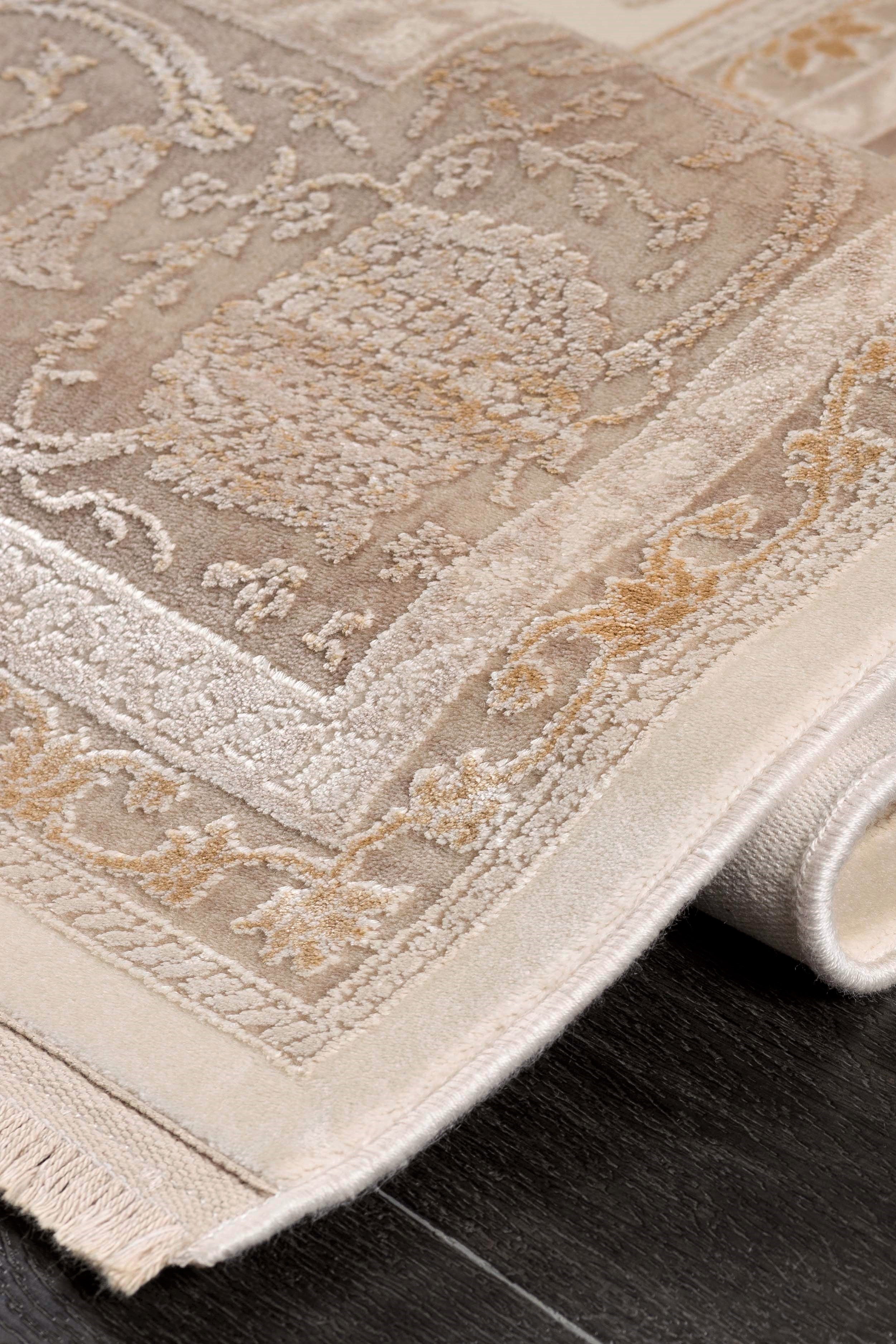 Gallery 1163 Bej Uzun Ömürlü Yumuşak Dokulu Salon Mutfak Koridor Oturma Odası Yolluk Halı