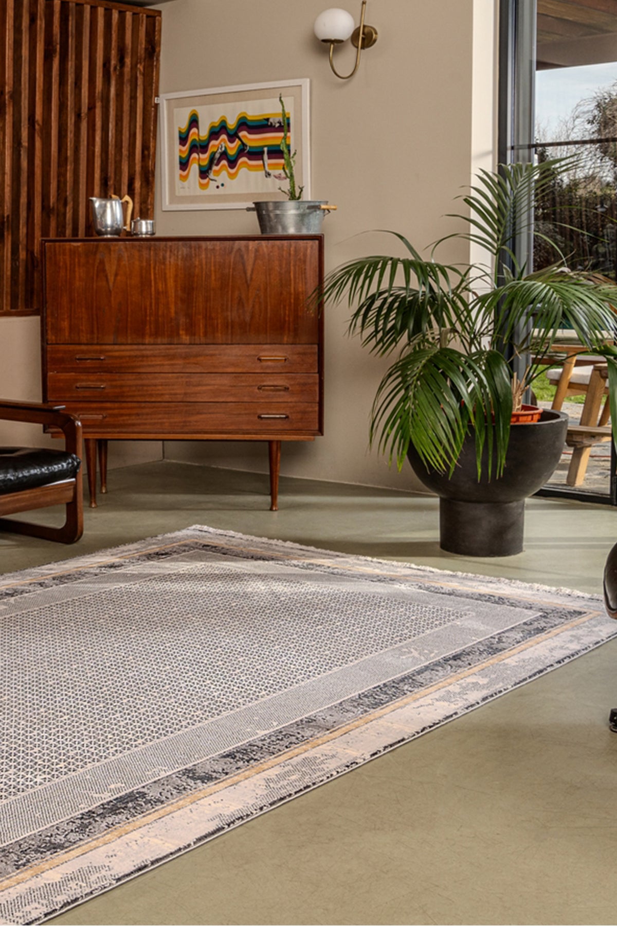 Gallery 1267 Bej Uzun Ömürlü Yumuşak Dokulu Salon Mutfak Koridor Oturma Odası Yolluk Halı