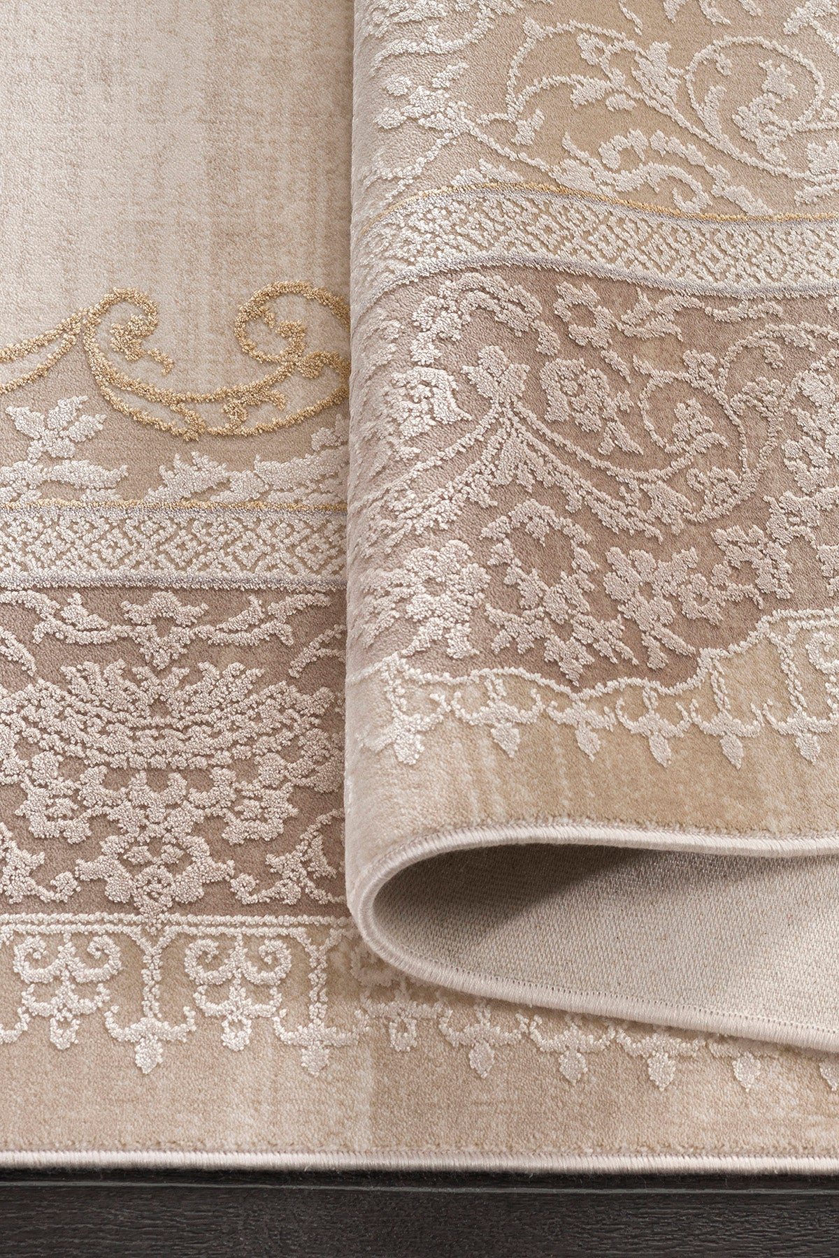 Gallery 1304 Bej Uzun Ömürlü Yumuşak Dokulu Salon Mutfak Koridor Oturma Odası Yolluk Halı