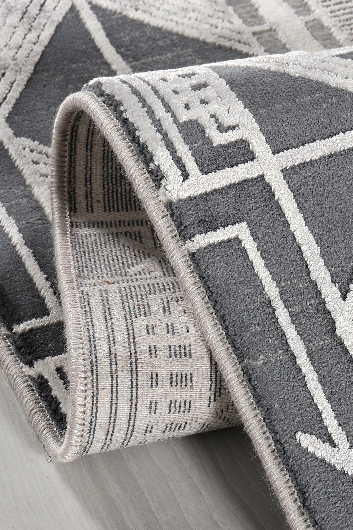 Gallery 1307 Antrasit-Gri Uzun Ömürlü Yumuşak Dokulu Salon Mutfak Koridor Oturma Odası Yolluk Halı