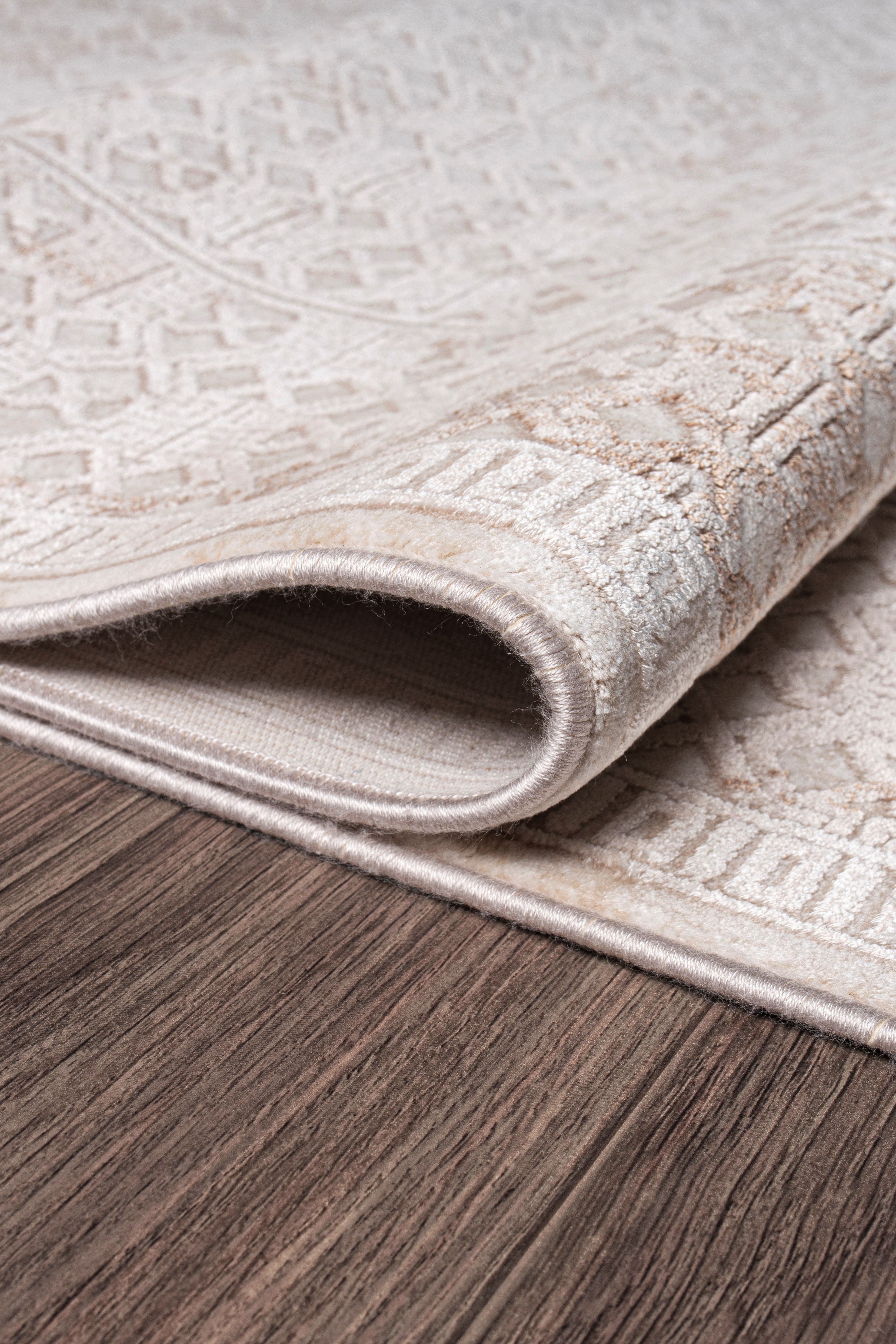 Gallery A0308 Beige Strapazierfähiger, weicher Läufer für Wohnzimmer, Küche, Flur oder Aufenthaltsraum