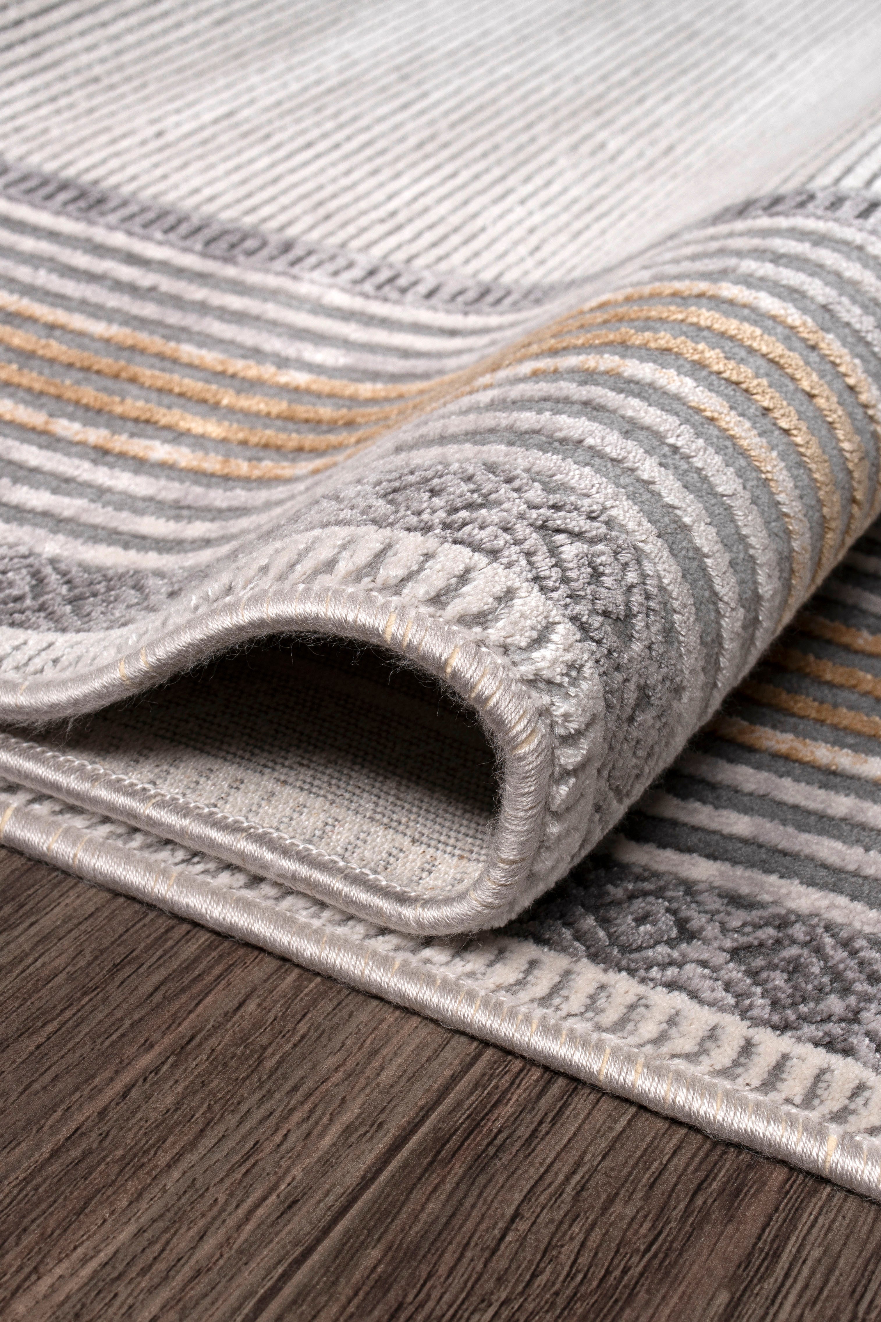 Gallery A0310 Beige Strapazierfähiger, weicher Läuferteppich für Wohnzimmer, Küche, Flur oder Aufenthaltsraum