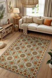 Geleneksel Çiçek Desenli Halı, Mozaik Halı, Klasik Oturma Odası Halısı