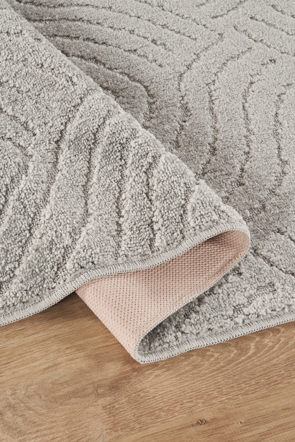 Gri Yumuşak Dokulu Uzun Ömürlü Lateks Kaymaz Taban Salon Oturma Odası Mutfak Koridor Halı Rivon RN04